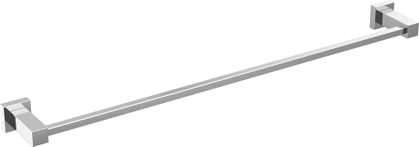 Delta Faucet Velum 24-Inch Single Towel Bar, Black Bathroom Towel Holder, Wall Mounted Towel Rack, Towel Hanger, Matte Black IAO20824-BL