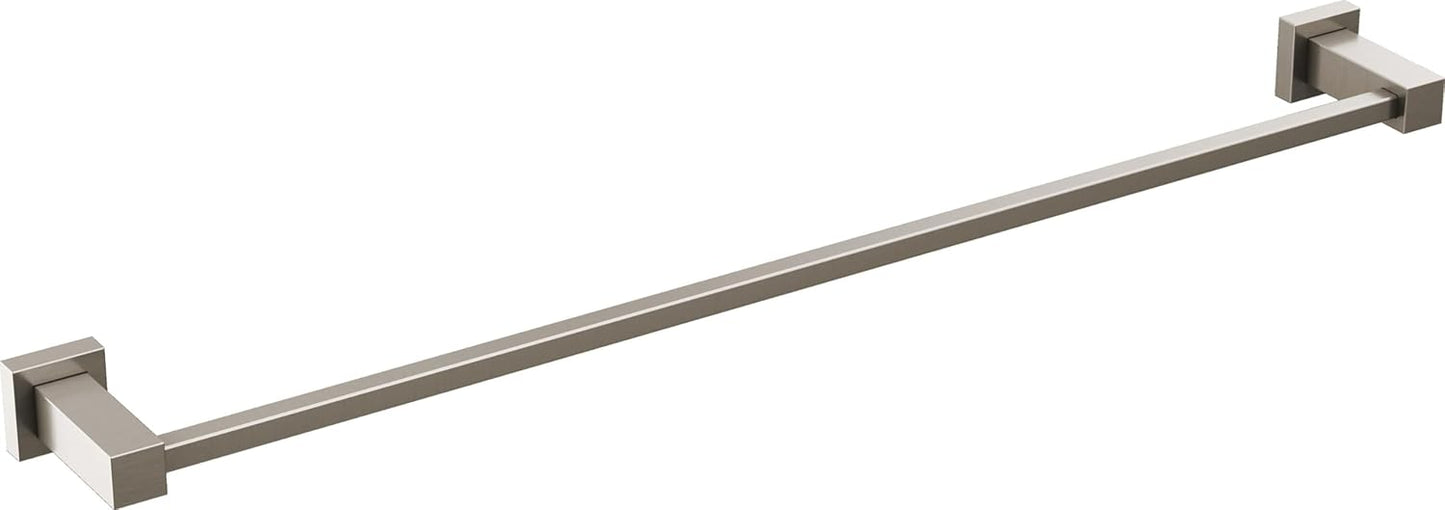 Delta Faucet Velum 24-Inch Single Towel Bar, Black Bathroom Towel Holder, Wall Mounted Towel Rack, Towel Hanger, Matte Black IAO20824-BL