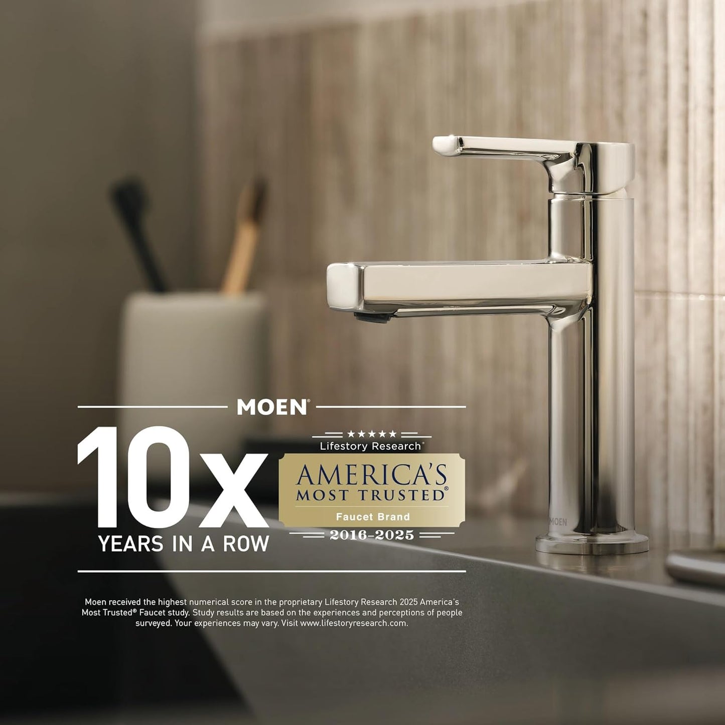 Moen Eva Collection Brushed Nickel 26-Inch-Wide Hotel-Style Towel Shelf, Wall Mounted Towel Rack for Bathroom, YB2894BN