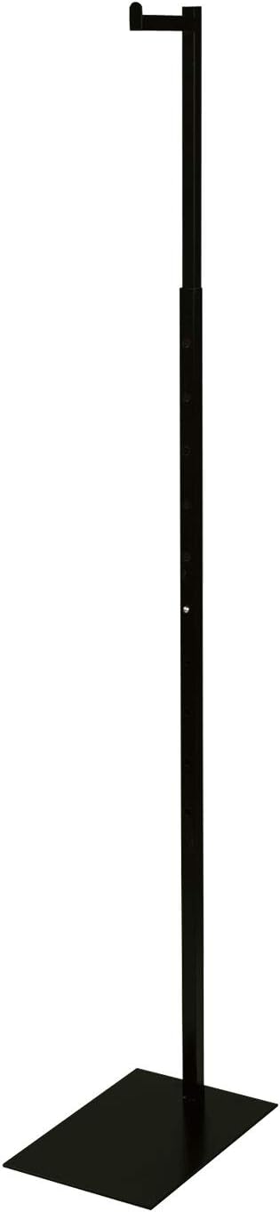 SSWBasics Adjustable Black Costumer Stand – Single Arm Clothes Rack - Retail Clothing and Garment Display Stand – Ideal For Showcasing Hanging Items In Thrift Shops, Boutiques and Retail Stores